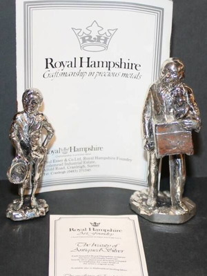 Royal Hampshire 2 μεταχειρισμένες επάργυρες φιγούρες