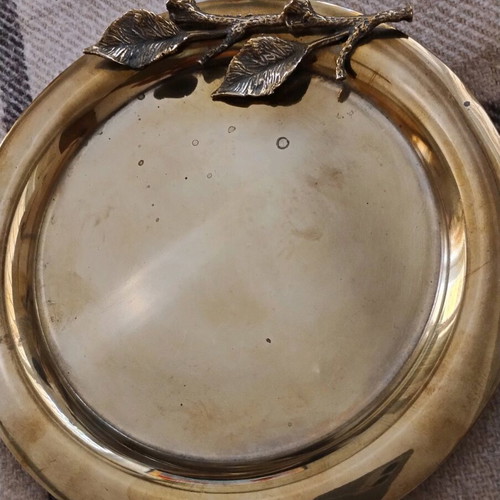 Bronze plate like new, 25cm diameter, 450 gr weight