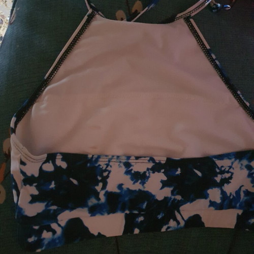 Shein swimwear two tops XS white and blue like new