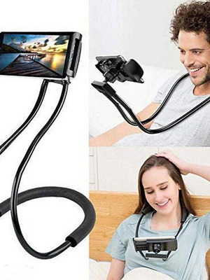 Phone holder stand new, 360-degree rotating neck mount
