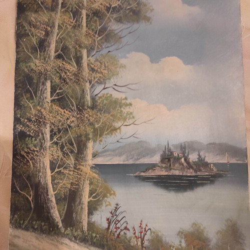 Mediterranean landscape painting set