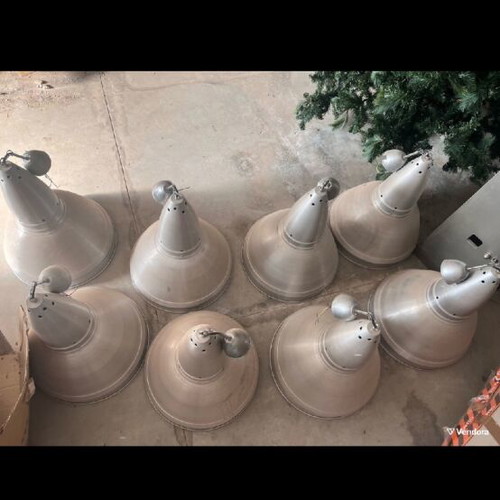 Industrial bells used, aluminum, pack of 8 for high-ceiling spaces
