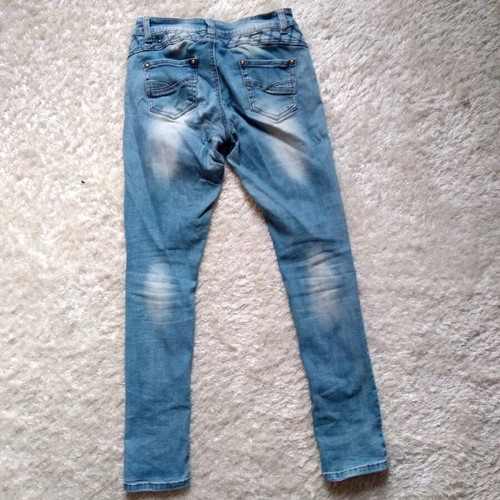 Women's stonewashed denim No29 used, elastic fitted style