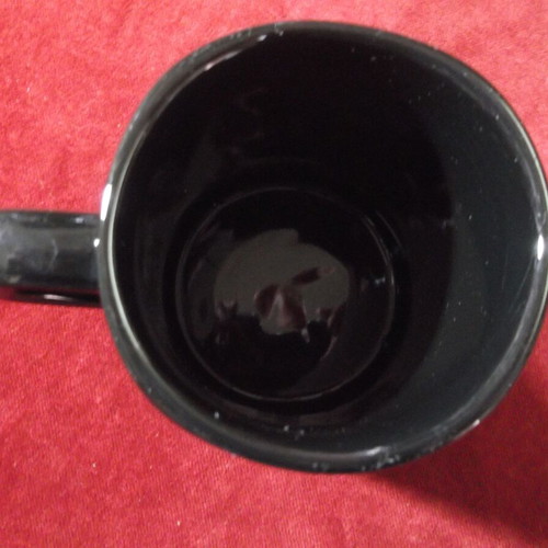 Nescafe ceramic mug black, like new, engraved logo