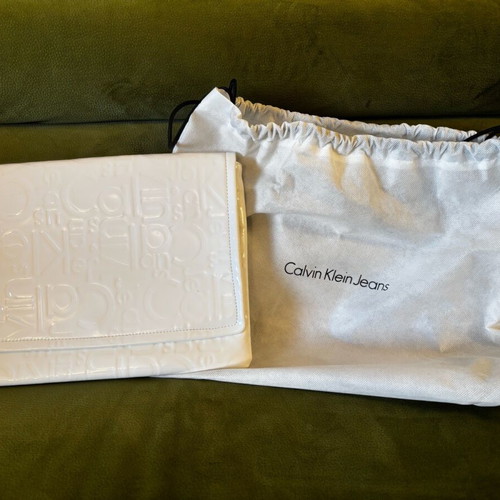 Calvin Klein clutch like new, white handbag
