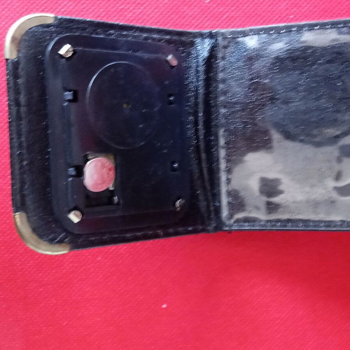 Vintage British Airways Engineering clock used, leather case