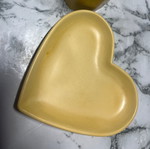 Gypsum Heart-Shaped Plate 12 cm new