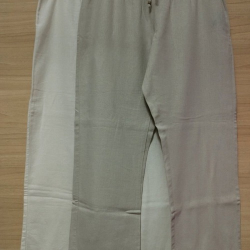 Linen pants set of 2 used, white and beige, size L