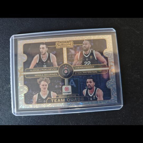 Euroleague Contenders Partizan Team Quads 2025-2026 basketball card