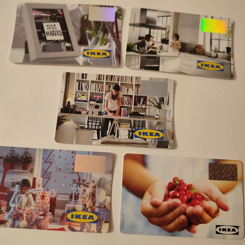 IKEA gift cards new, pack of 5