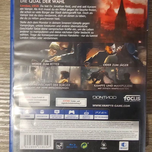 Vampyr PS4 game