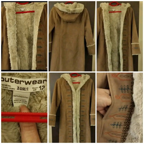 Women's coat like new, beige, soft and warm, size L 40 12