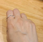 Waves ring adjustable handmade, silver color