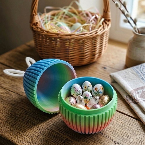 3D Printed Πασχαλινό Αυγό "Bunny" με Αυτάκια καινούργιο, κουμπαράς 21cm