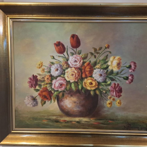 Painting by N. Fanourakis oil on canvas, like new