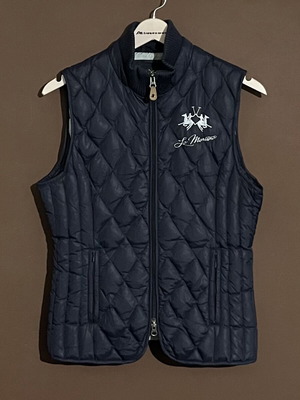 La Martina Quilted Down Vest Women’s used, size Medium, blue