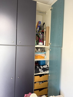 Two wardrobes, three-door and two-door, like new
