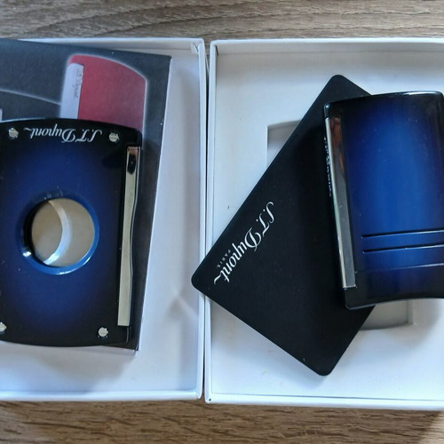 S.T.Dupont MaxiJet Lighter and Cigar Cutter Set New