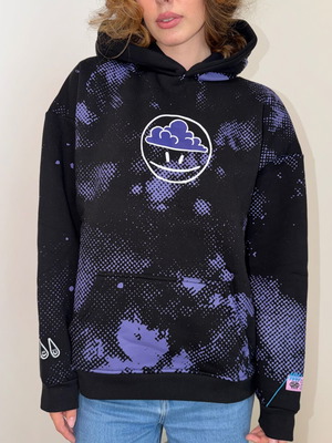 Hoodie black purple from Spark like new, ASOS colorful