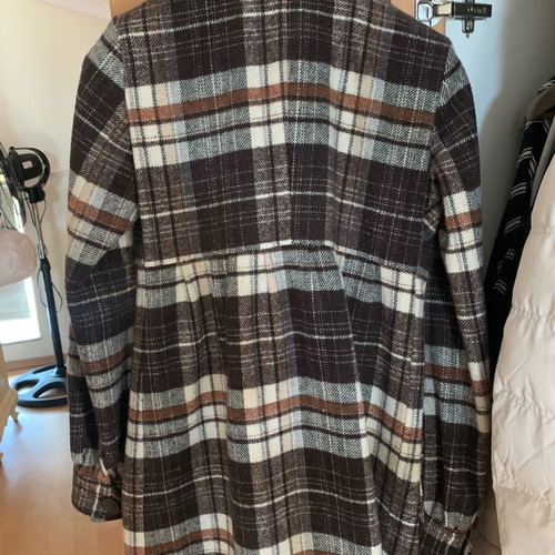 Zara plaid coat used size L