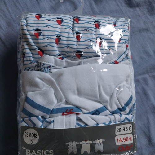 Baby bodysuits new, pack of 3, long-sleeve for 23 months