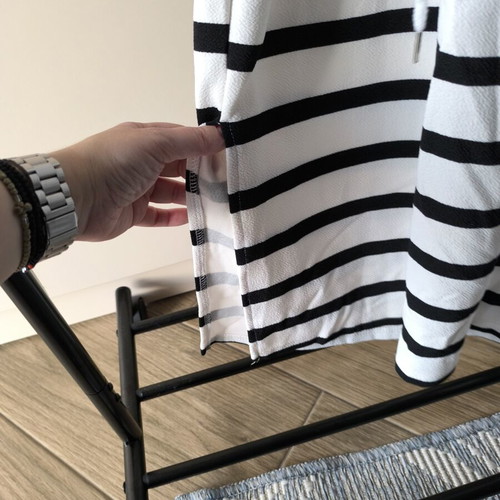 Midi dress Shein black and white, new with side slit, XL