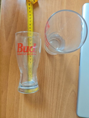 Bud Beer Glasses used, set of 2 authentic collectible