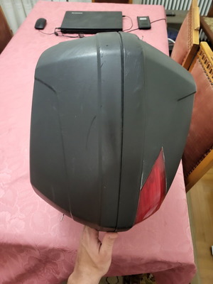 Motorcycle luggage box used, 36lt capacity, fits full face helmet