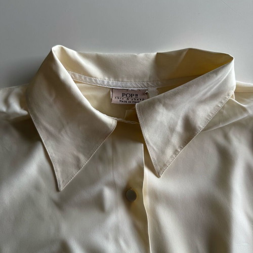 Vintage silk shirt Made in Italy used, beige, size M