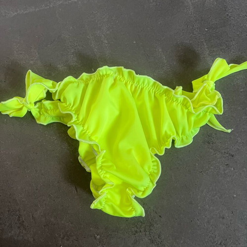 Pink Label women's swimwear bottom yellow neon size S-M new
