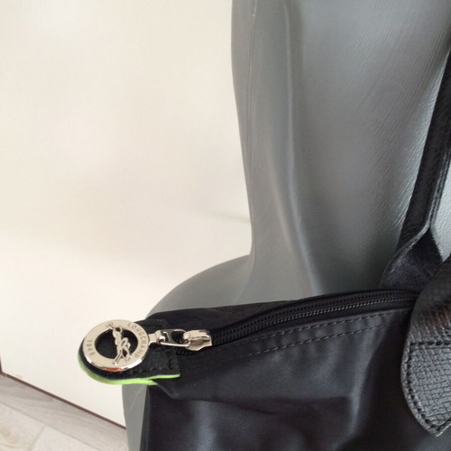 Longchamp Le Pliage One M tote bag black used, canvas 40x27 cm