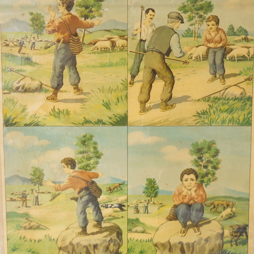 Old school map The boy who cried wolf used