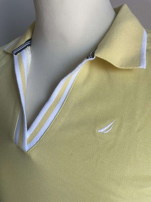 Nautica Women's Sports Polo Shirt new, yellow, size S