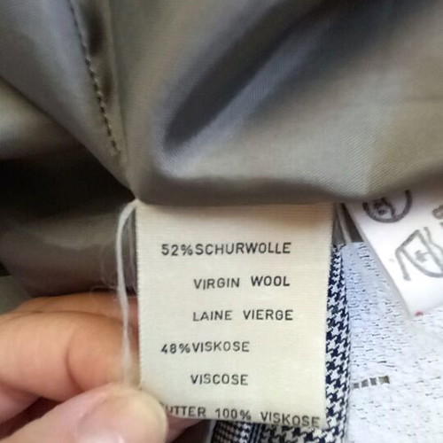 Short-sleeve jacket large elegance wool and viscose black and white check