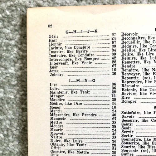 French Verbs at a Glance vintage language book by Ida Mona Gordon