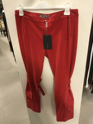 Παντελόνι Sportmax κόκκινο καινούργιο με straps, μέγεθος IT46