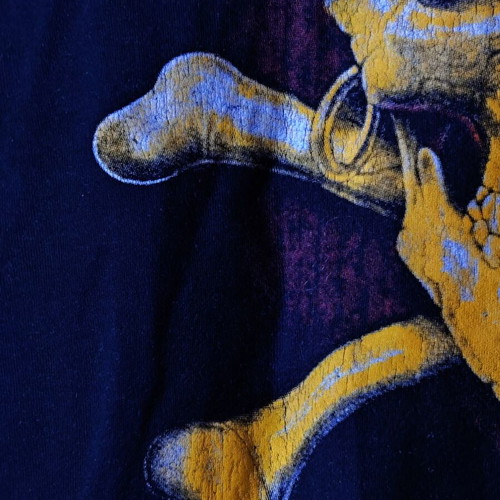 Cotton black sweater with pirate skull print used, medium size