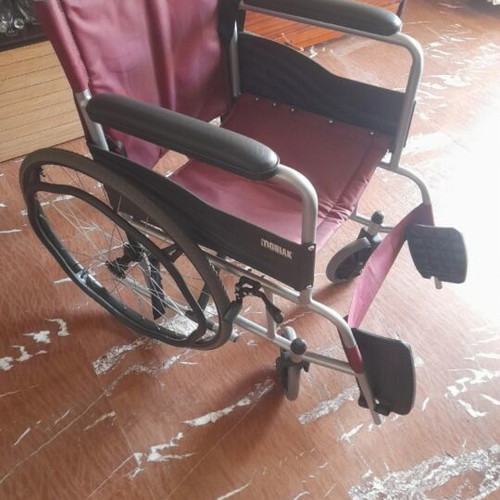 MOBIAK folding wheelchair, burgundy