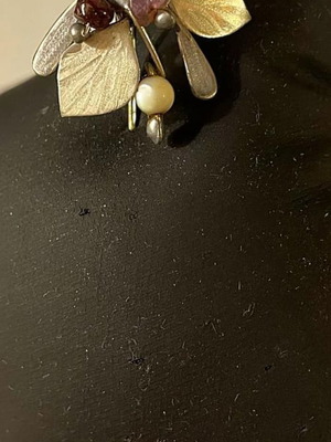 Silver handmade brooch 925, delicate, 9cm
