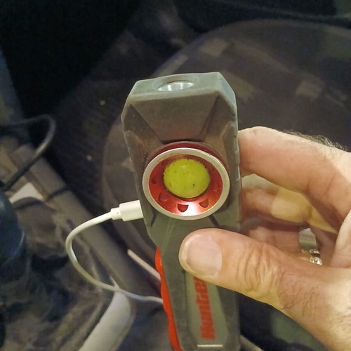 Multifunctional rechargeable flashlight used