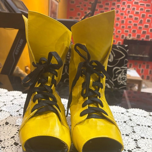 Eliza Yellow Women's Summer Boots new, eco leather, size 39