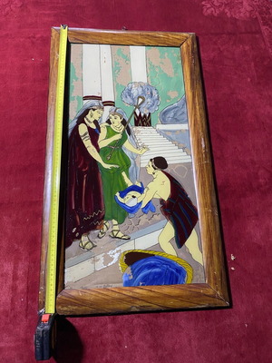 Glass painting used, Baby Moses in the Nile River