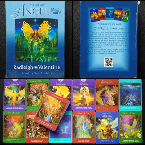 Angel Tarot Cards Radleigh Valentine deck used, 78 cards