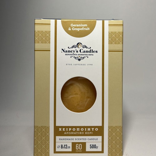 Nancy's Candles Geranium & Grapefruit Handmade Scented Candle 500gr