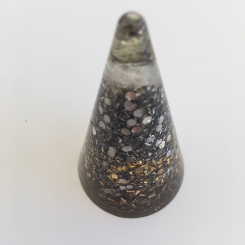 Orgonite with quartz, silver and copper new