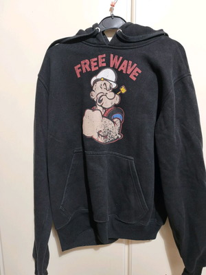 Popeye sweatshirt Large used, black, Free Wave