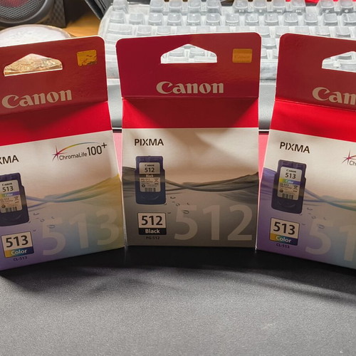 Canon Printer Ink Set 2 Color 1 Black 512 and 513 New