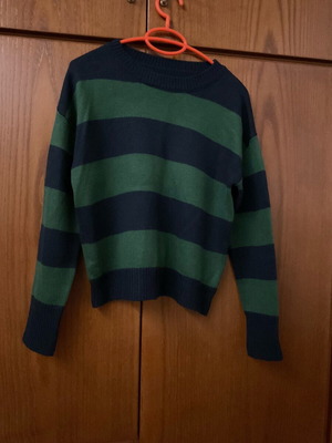 Πουλόβερ με ρίγες Shein σαν καινούργιο, πολύχρωμο πράσινο