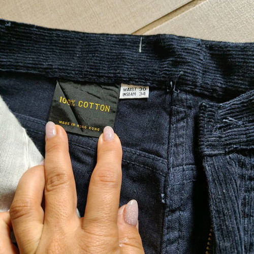Blue corduroy pants like new, no elasticity, size XS