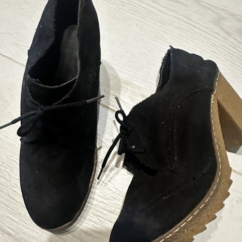 Ankle boots used with laces, size 37, blue